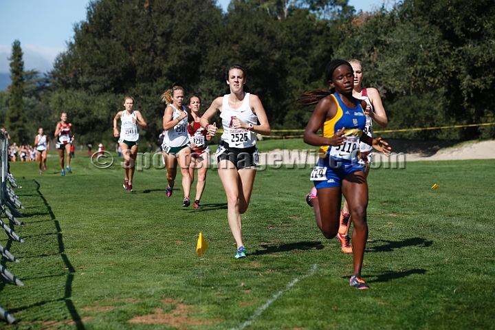 2014StanfordCollWomen-381.JPG - College race at the 2014 Stanford Cross Country Invitational, September 27, Stanford Golf Course, Stanford, California.